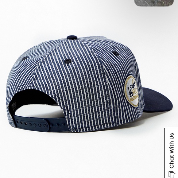 PacSun Blue and White Striped Baseball Cap - Picture 2 of 7